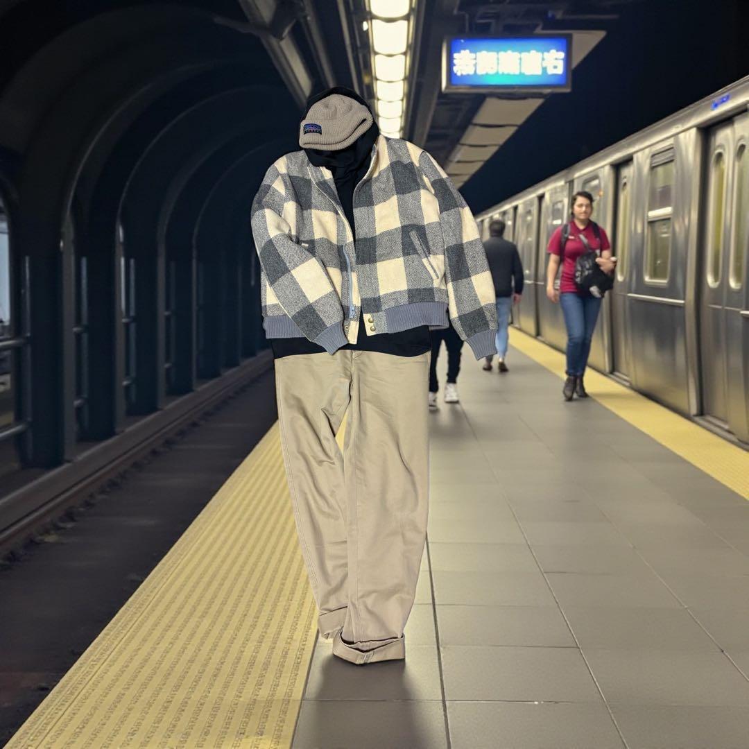 70’s Woolrich ウールハリントンジャケット USA製 短丈 裏ボア