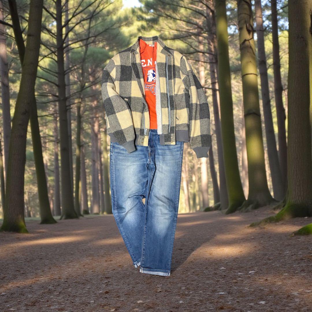 70’s Woolrich ウールハリントンジャケット USA製 短丈 裏ボア