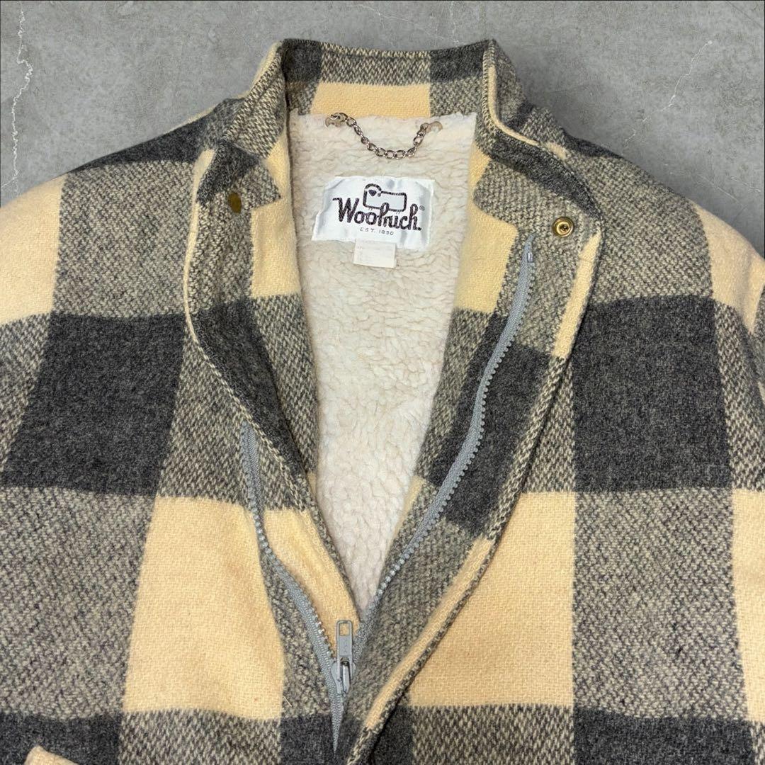 70’s Woolrich ウールハリントンジャケット USA製 短丈 裏ボア