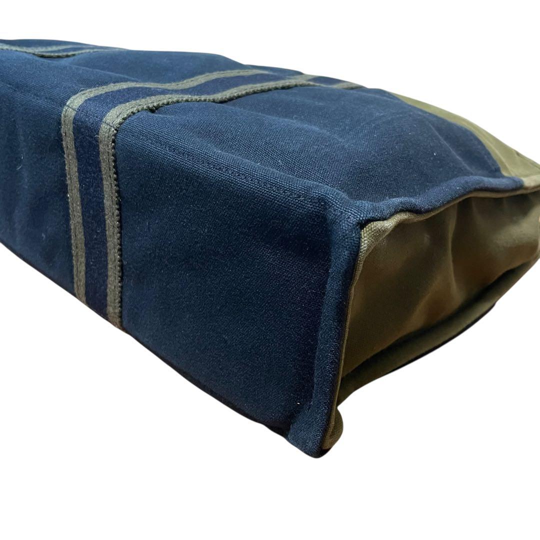 HERMES オリーブグリーン ブラック トートバッグ