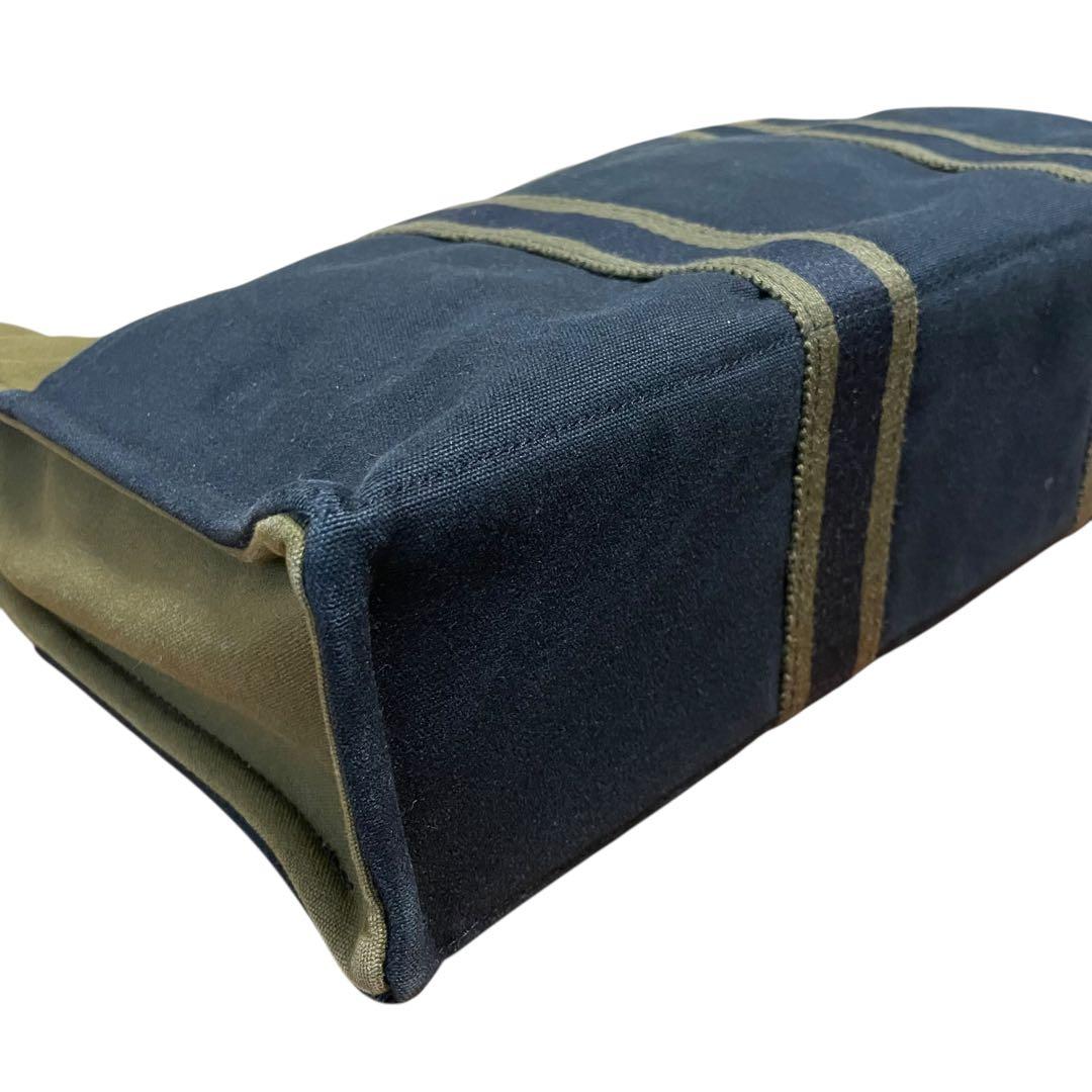 HERMES オリーブグリーン ブラック トートバッグ