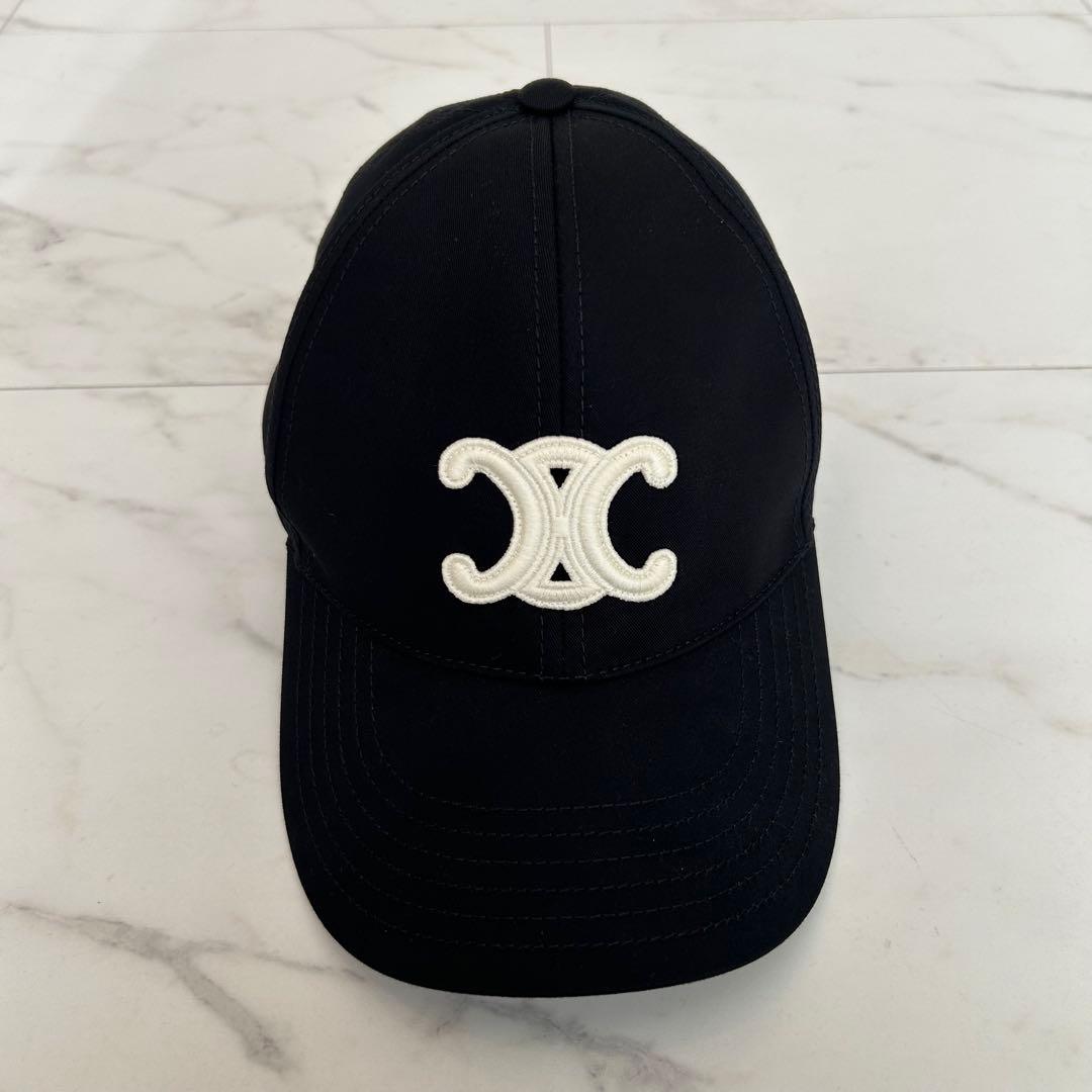 【美品】セリーヌ CELINE ロゴキャップ　Mサイズ　男女兼用