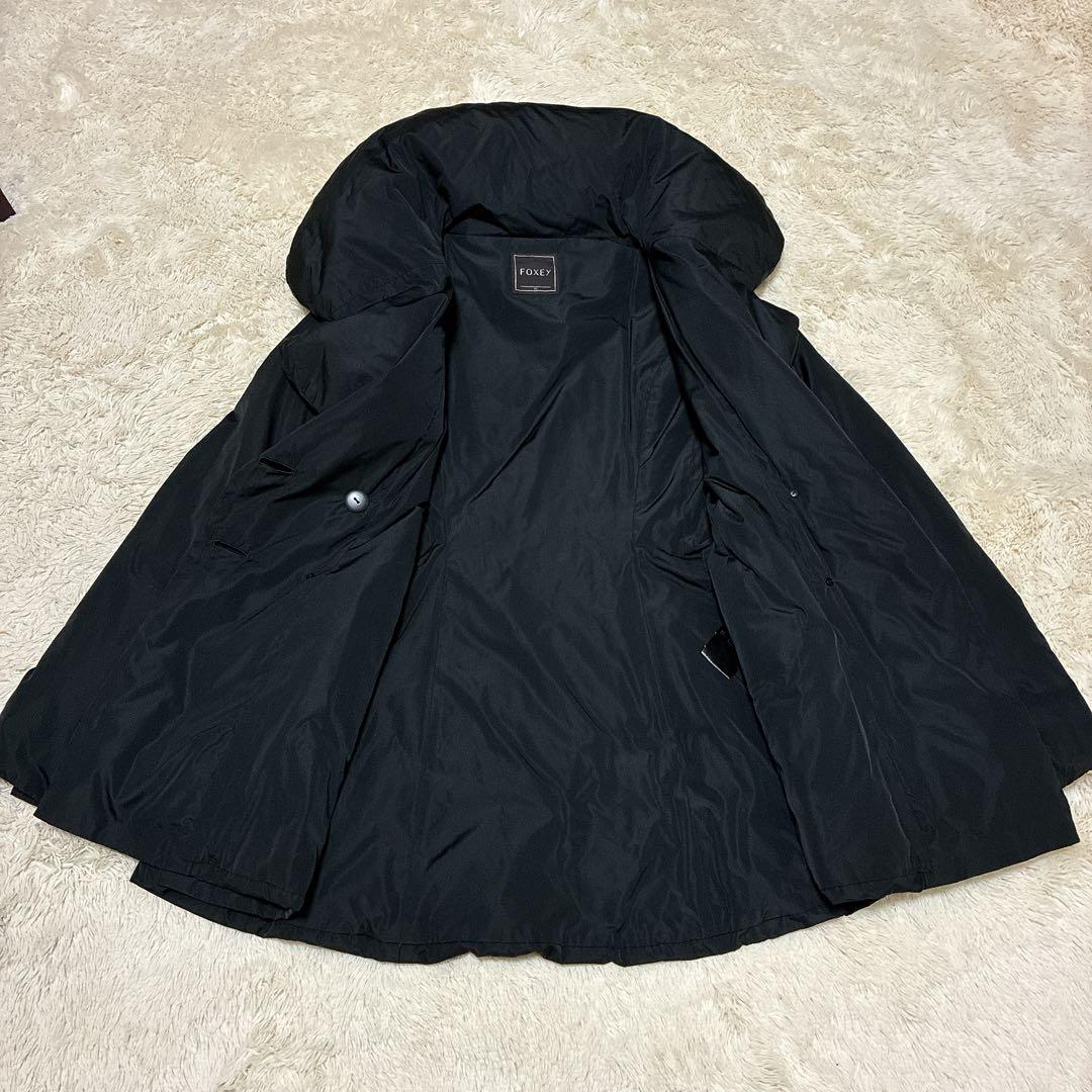 【近年モデル】フォクシー　ダウンジャケット　ダブル　くるみボタン　女優襟　M