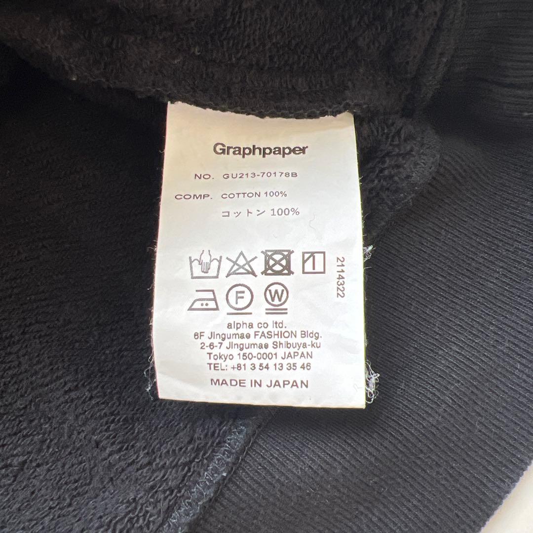 Graphpaper ✖️ループウィラーブラック トレーナー サイズ2