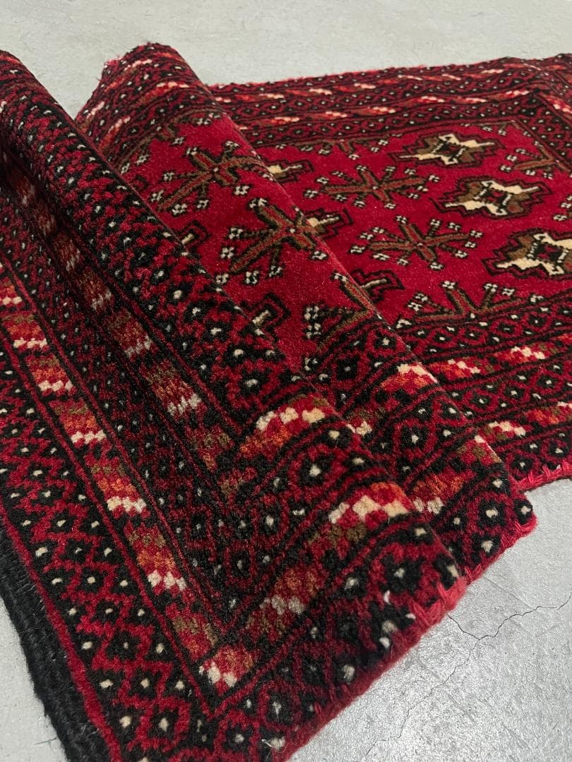 ⚫︎Vintage rug⚫︎114cm×47cm　トルクメン絨毯　アフガン