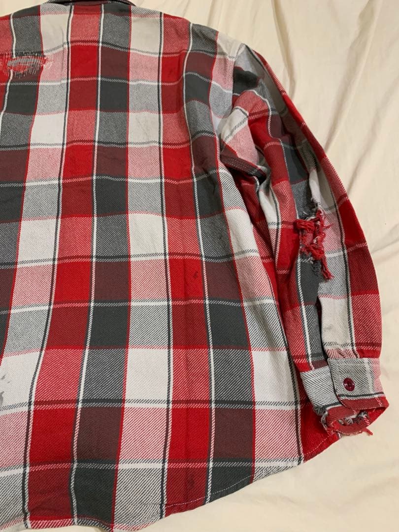 8*k様 BOWWOW 5周年リペアエイジングフランネルシャツ