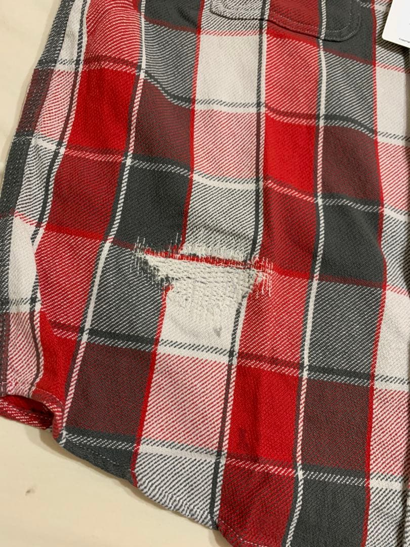 8*k様 BOWWOW 5周年リペアエイジングフランネルシャツ