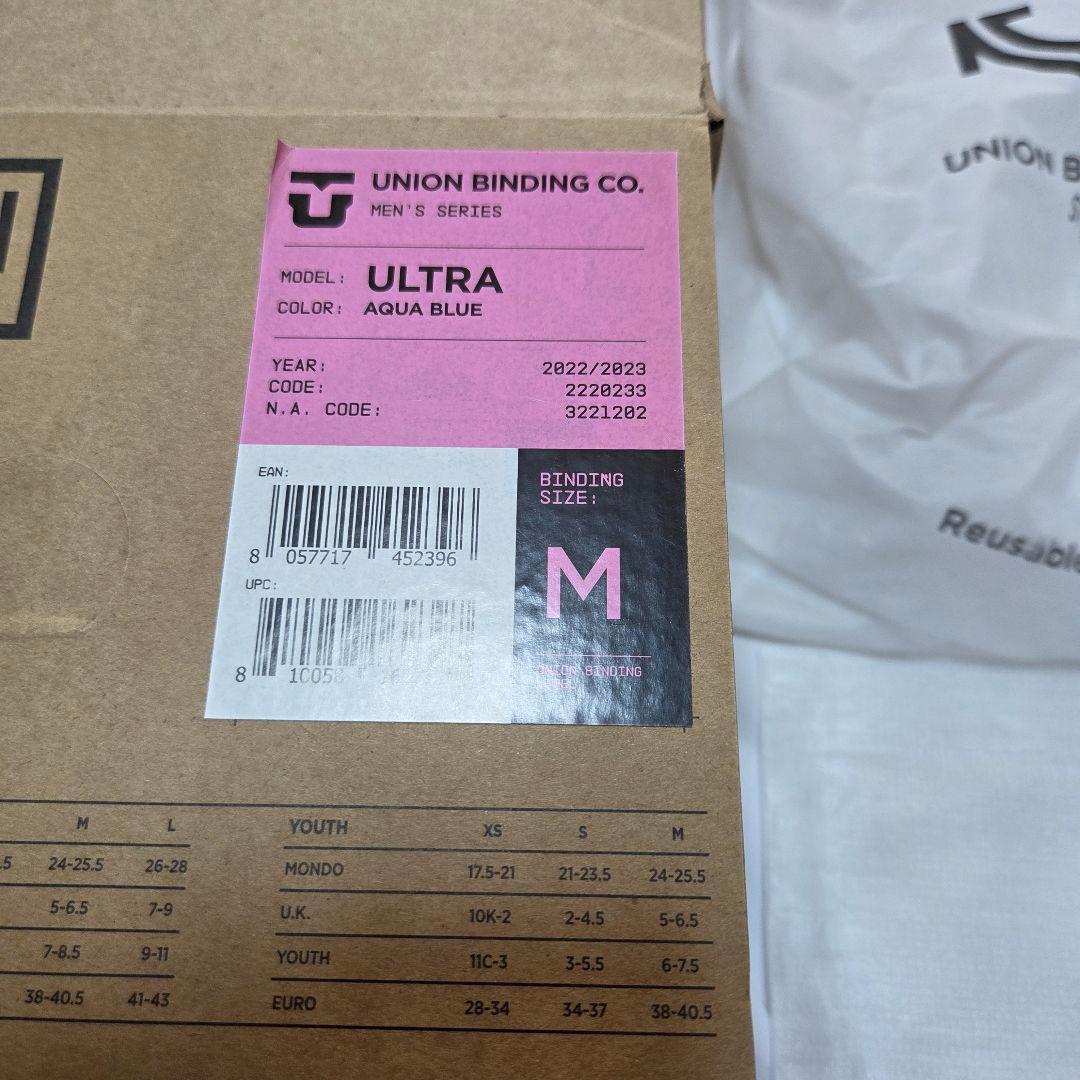 UNION ULTRA ビンディング メンズM AQUA BLUE