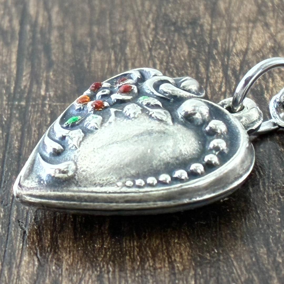 スウィートハートジュエリー勿忘草 エナメル シルバー ヴィンテージネックレス