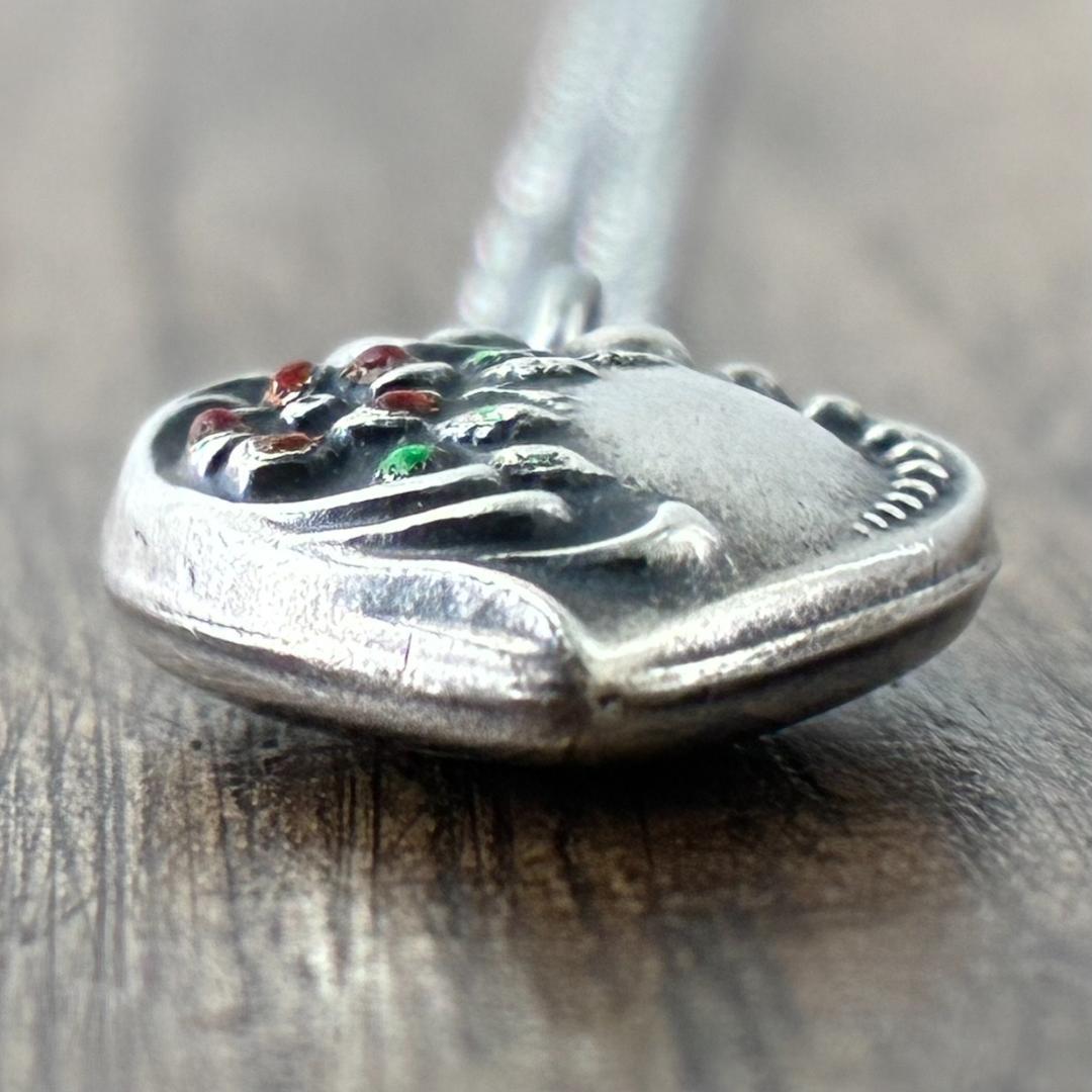 スウィートハートジュエリー勿忘草 エナメル シルバー ヴィンテージネックレス