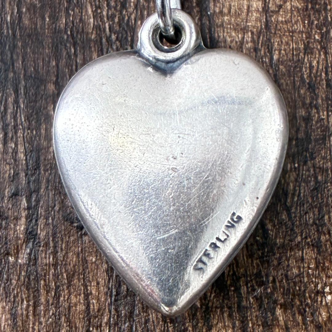 スウィートハートジュエリー勿忘草 エナメル シルバー ヴィンテージネックレス