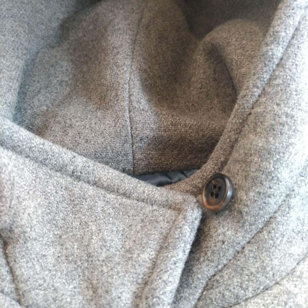 グリーンレーベルリラクシング　ウールメルトンダッフルコート グレー　Lサイズ