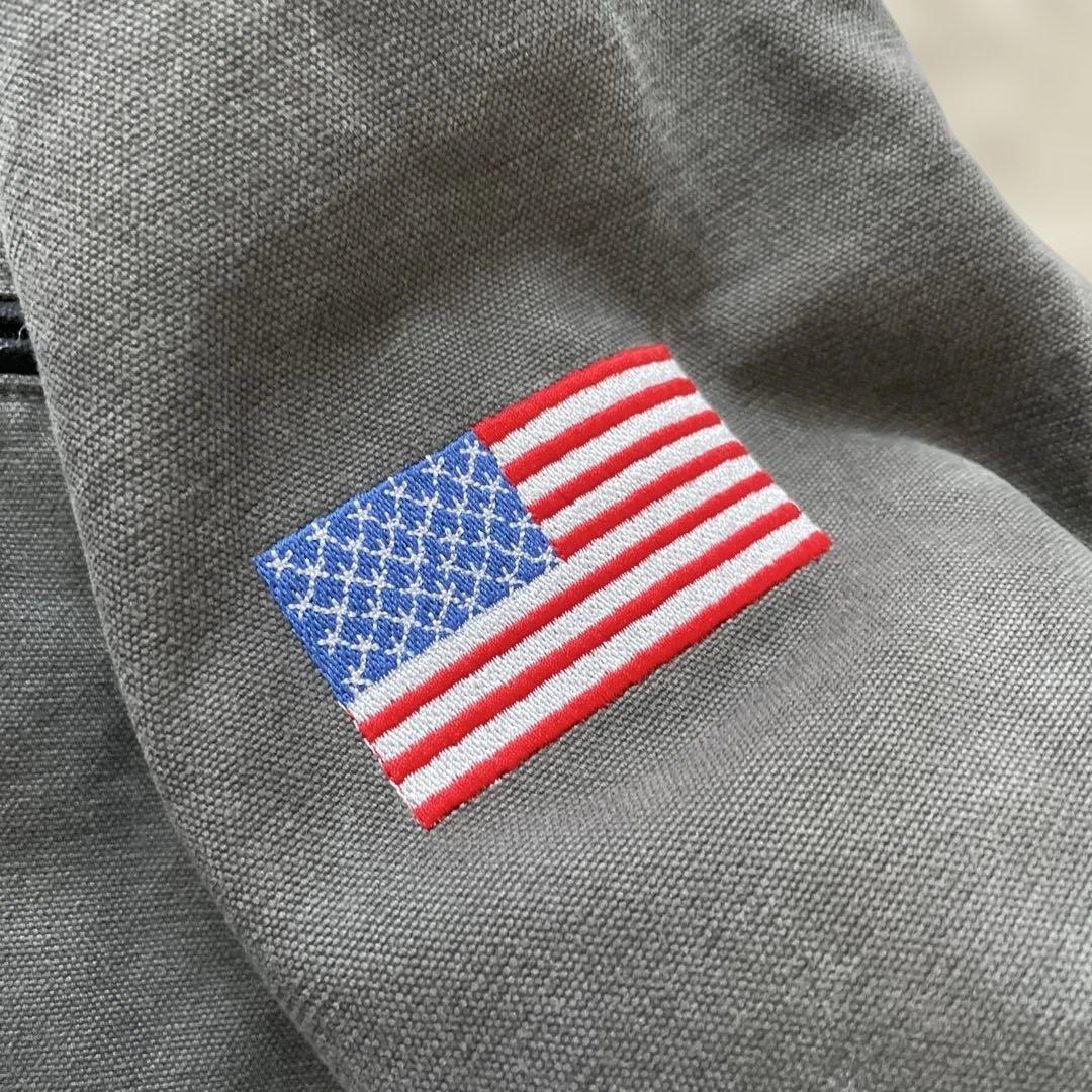 Carhartt デトロイトジャケット　企業ロゴ　Lサイズ