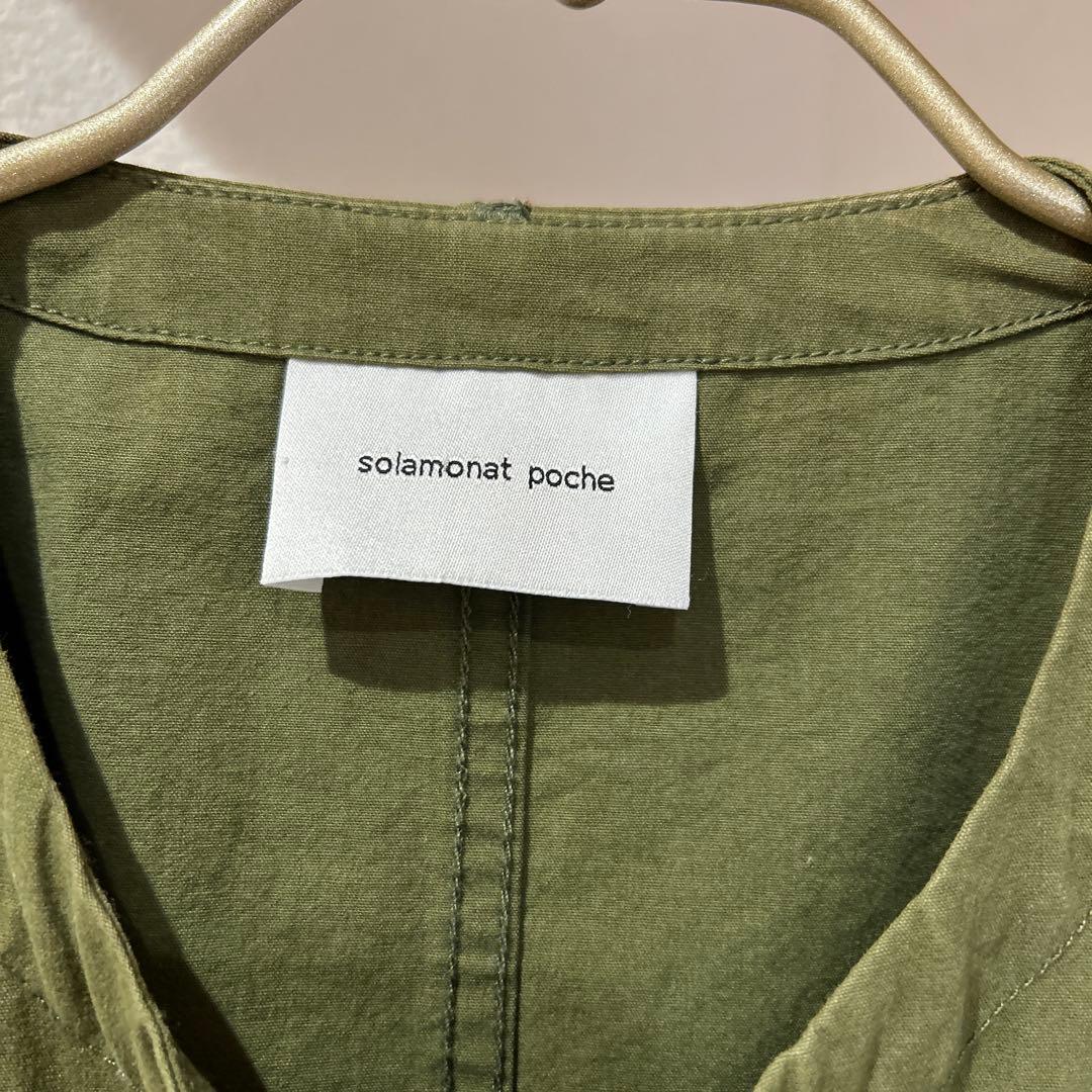 solamonat poche ミリタリージャケット オリーブ