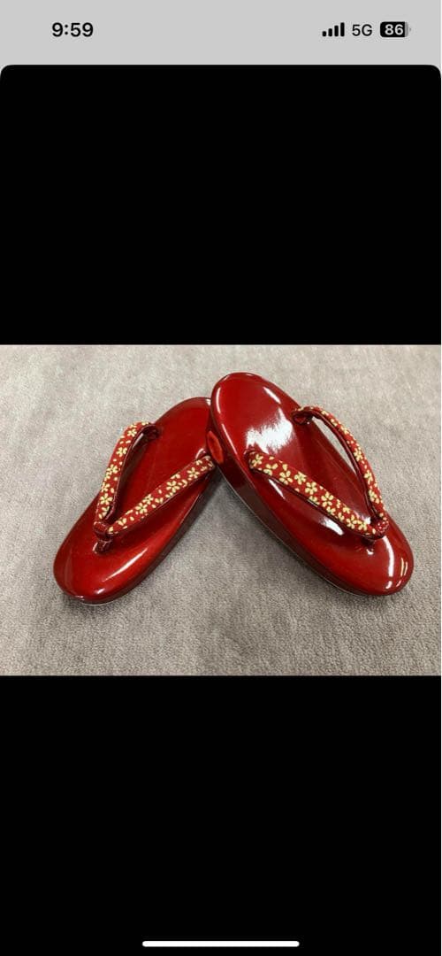 子供用着物 赤と白の花柄セット