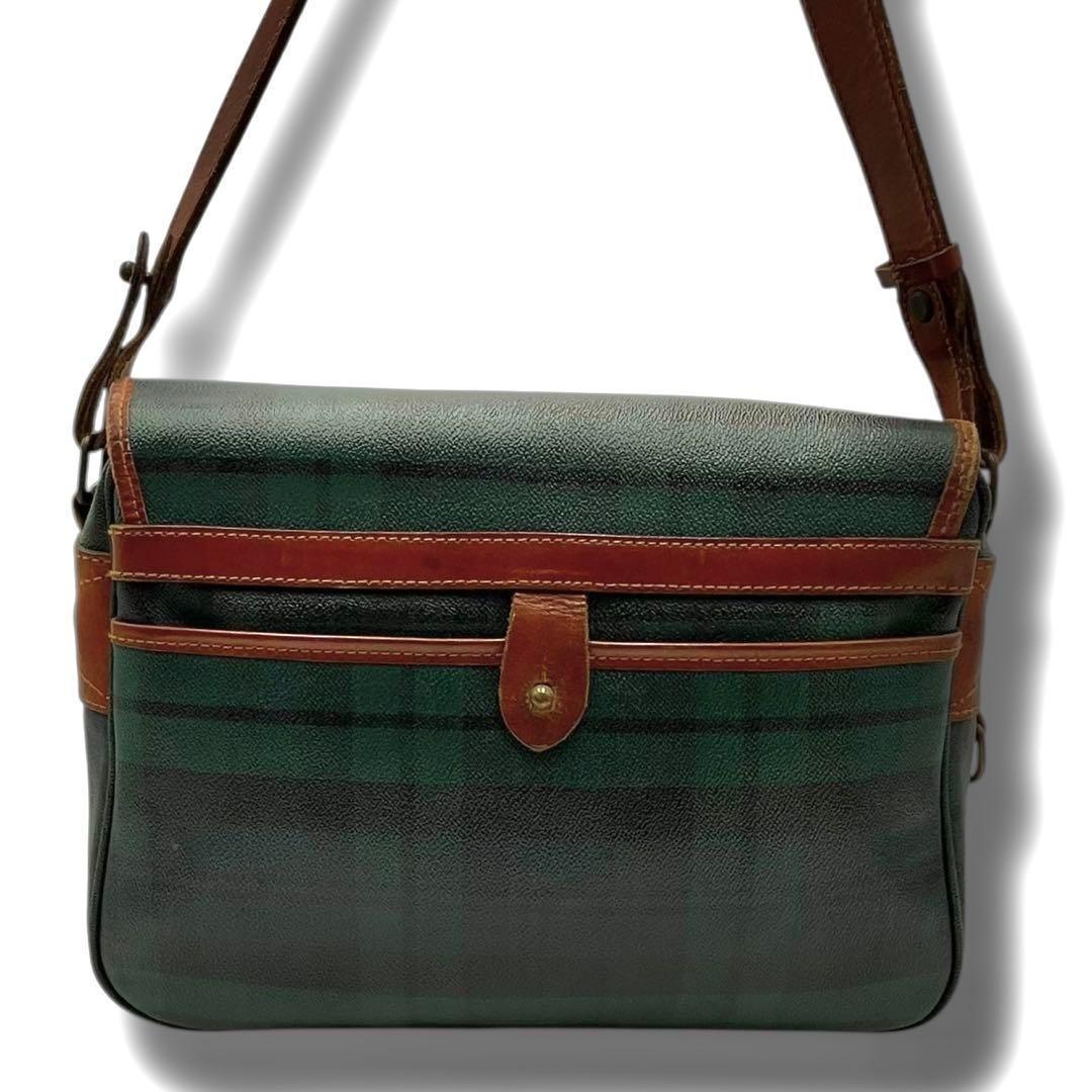 極美品 ラルフローレン ショルダーバッグ メッセンジャーバッグ PVC チェック