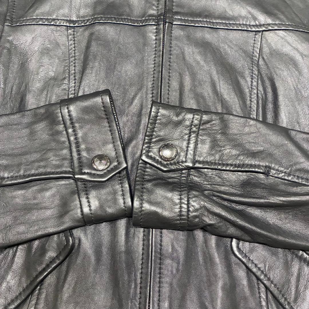 23区 羊革 レザージャケット ノーカラー ブラック 44 未使用タグ付