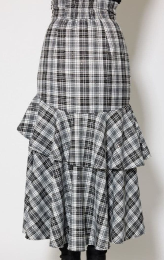 rienda　リエンダ　チェックフリルスリットスコートショートパンツ　Mサイズ