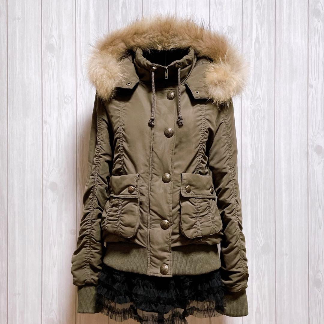 モッズコート ミリタリー ジャケット リアルファー 平成ギャル y2k グランジ