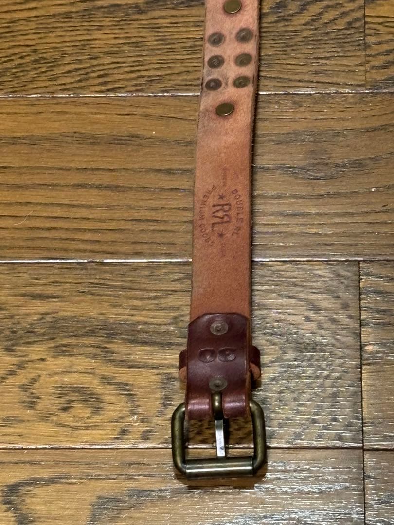 【新品、未使用】RRL/ダブルアールエル /&スタッズ ナローベルト