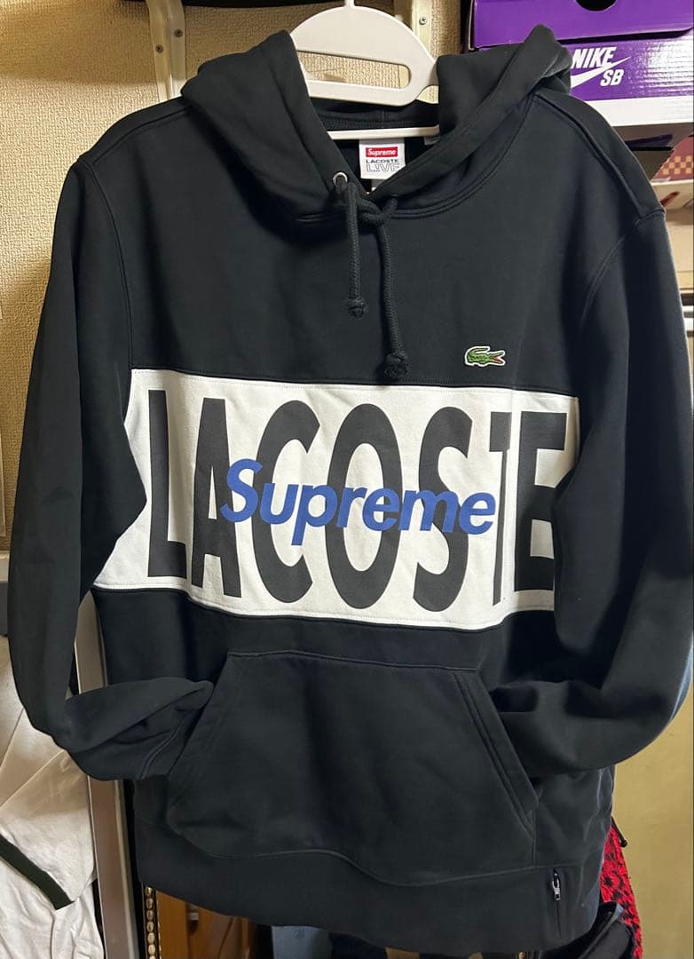 LACOSTE⭐︎supremeパーカー Sサイズ