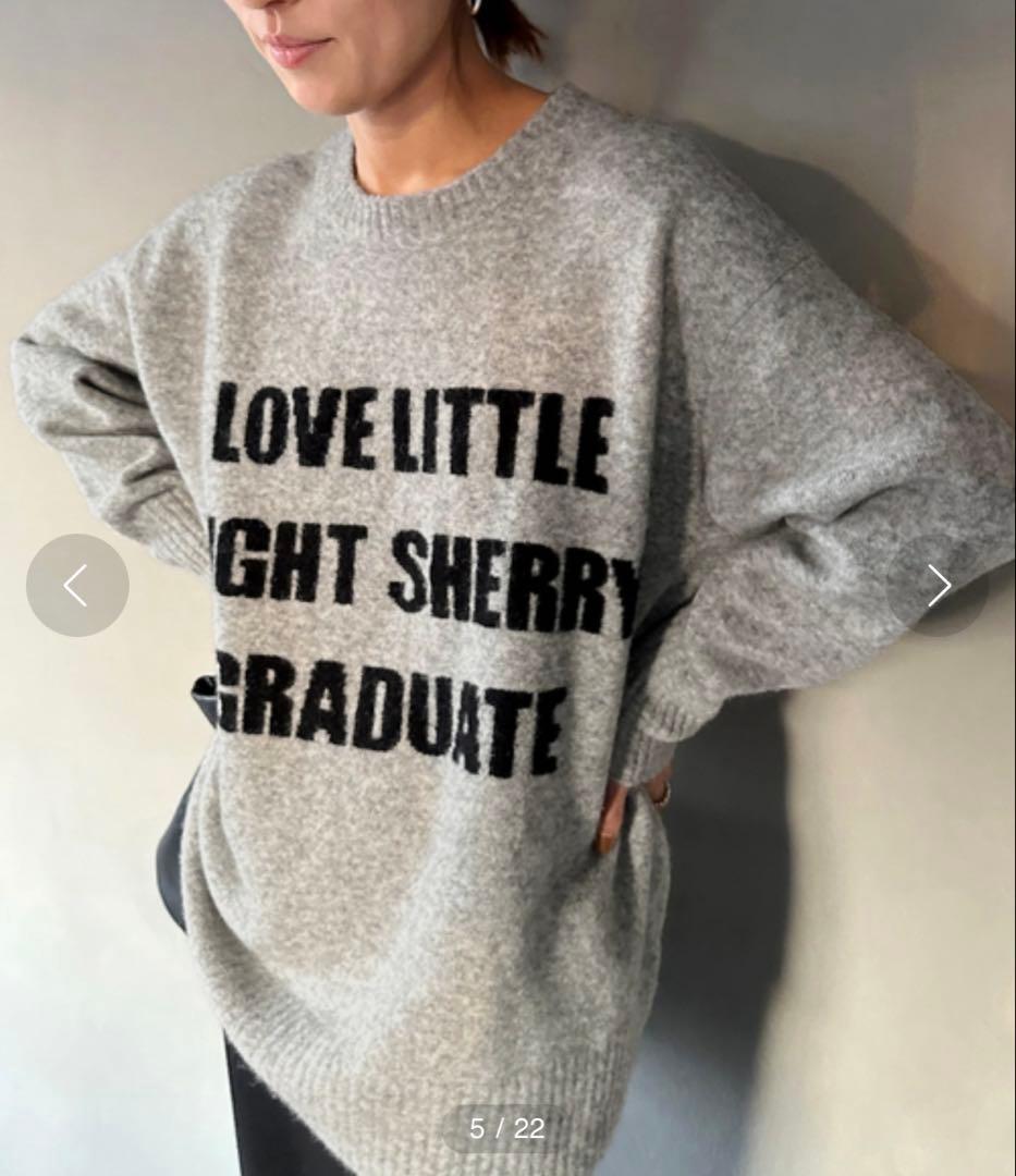 未使用　フレームワーク　FRAMeWORK アルパカ混ロゴインターシャニット