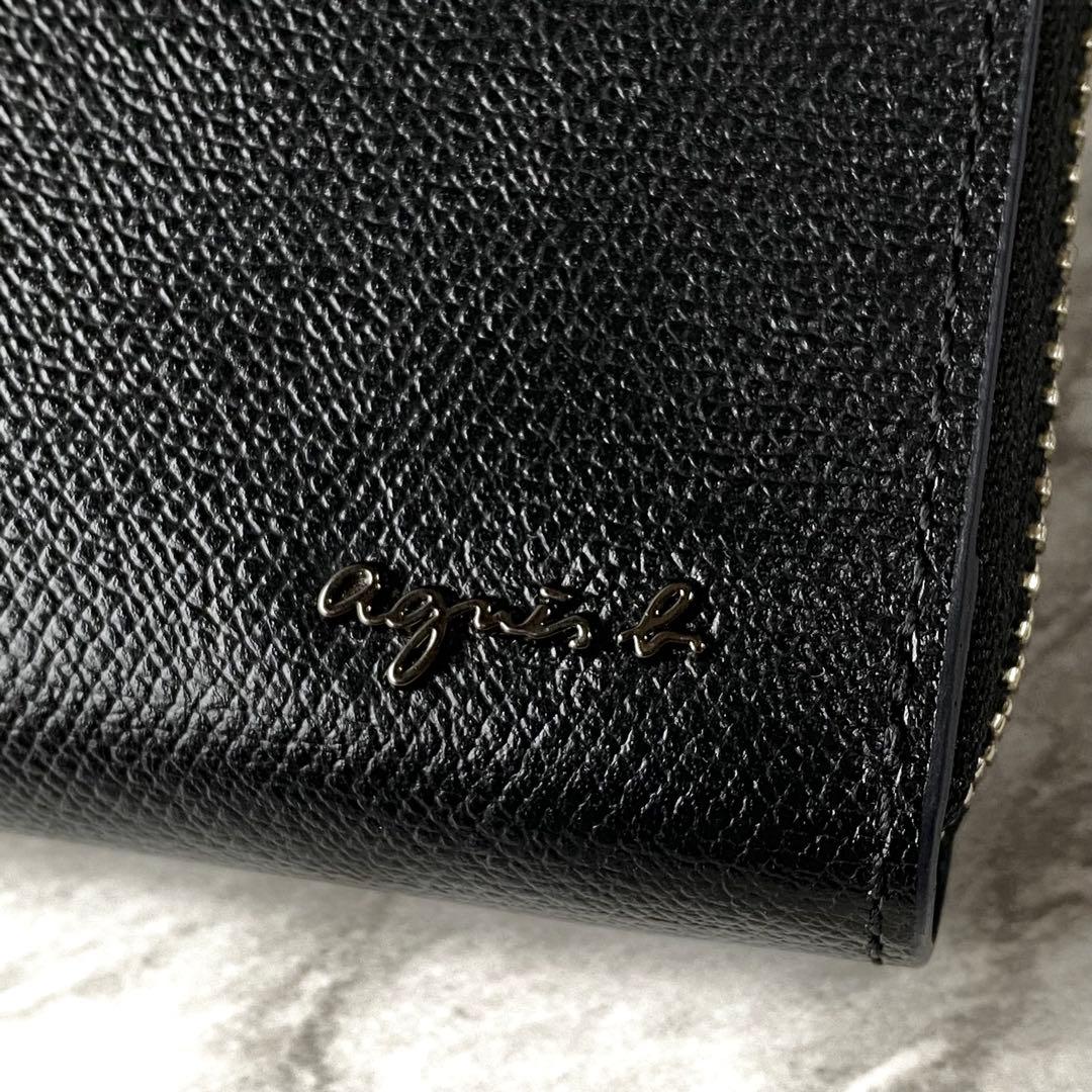 2493【新品★定価2.7万円】アニエスベー★長財布★メンズ★ブラック★ラウンド