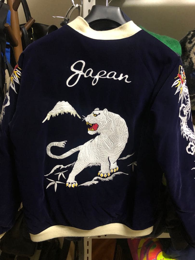 【BILLVAN】ビルバン 別珍ベロアスカジャン リバーシブル 総刺繍 (40)