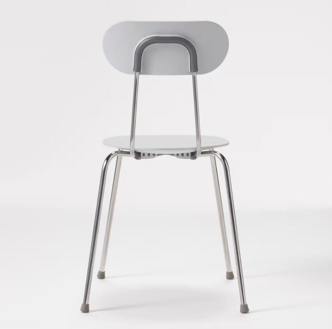 【無印良品】スチールチェア　樹脂座　ライトグレー