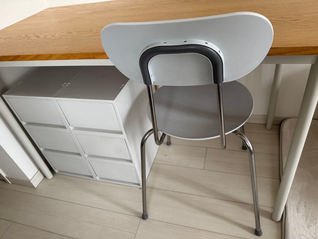 【無印良品】スチールチェア　樹脂座　ライトグレー