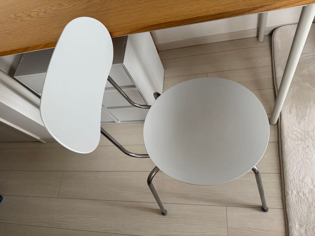 【無印良品】スチールチェア　樹脂座　ライトグレー