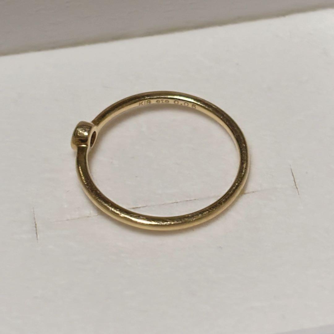 ete K18 ダイヤモンド0.06ct リング「ブライト」 9号