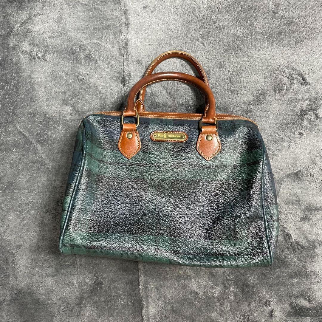 POLO Ralph Lauren ミニボストンバッグ　ハンドバッグ　チェック柄