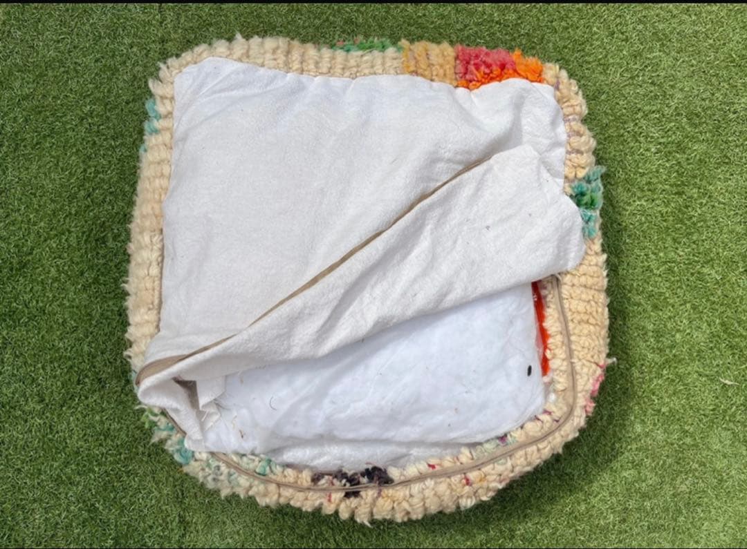 モロッコ　プフ　pouf アジラル　オットマン クッション　ラグ　144