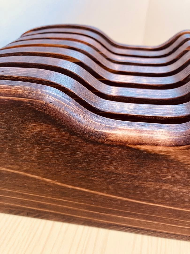 木製シザートレイ　シザートレー　シザースタンド　ハサミ皿　Aタイプ