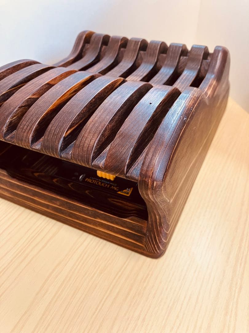 木製シザートレイ　シザートレー　シザースタンド　ハサミ皿　Aタイプ