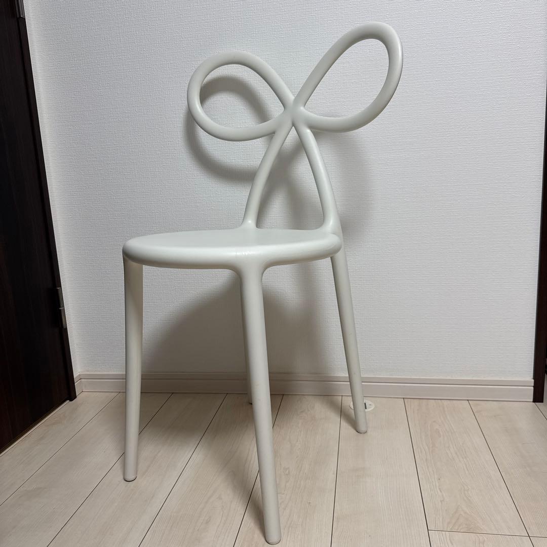 フランフラン　リボンチェア　ホワイト
