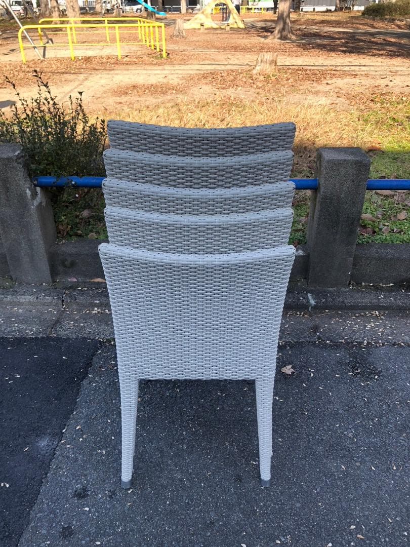 [H] ガーデンチェア 5脚 椅子 屋外 テラス ベランダ バルコニー