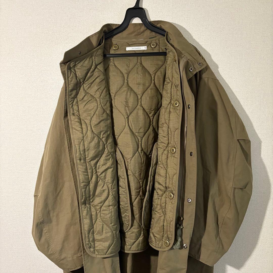 【美品】VICTIM M65 モッズコート キルティングベスト付 サイズM