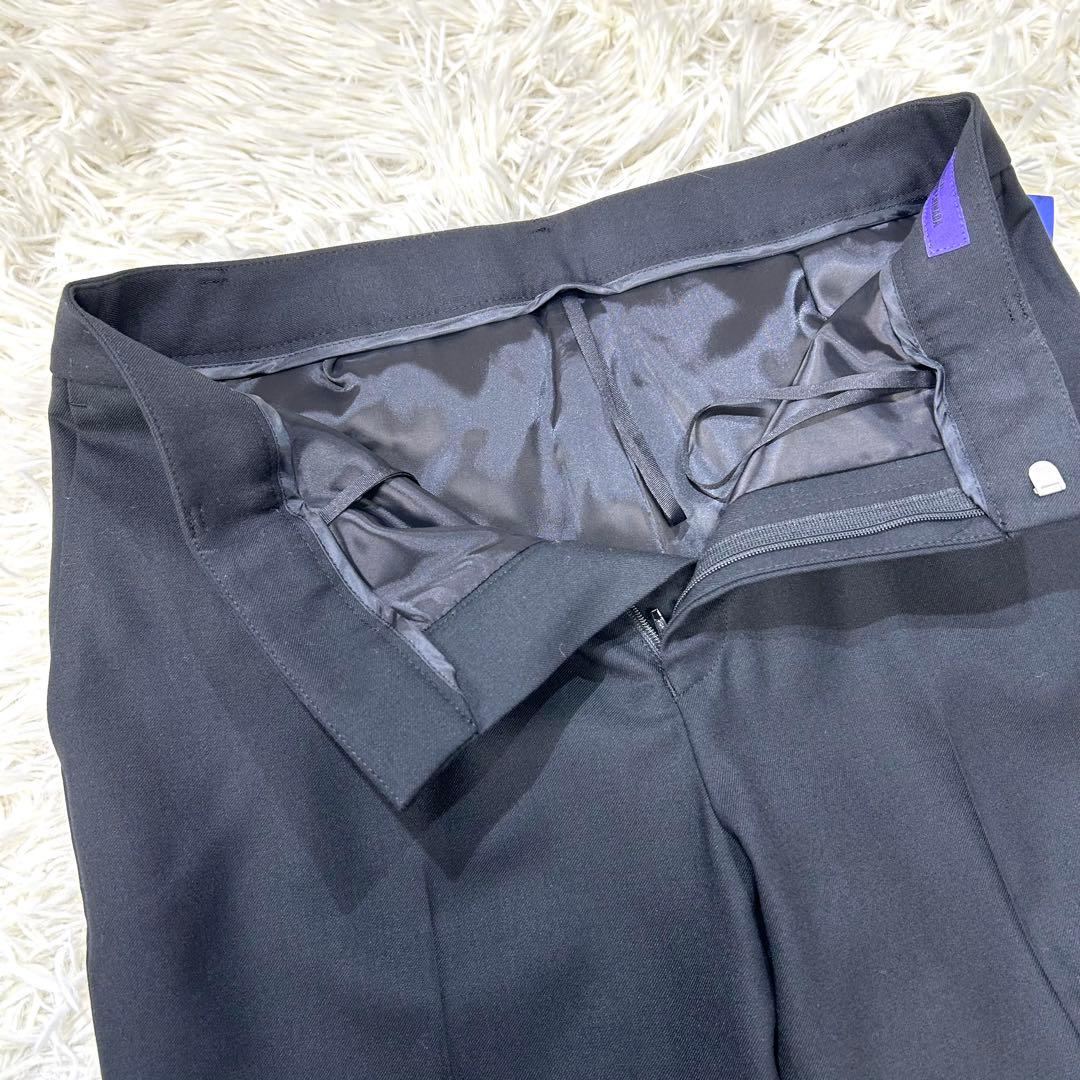 AOKI【未使用タグ付☆】島田順子　スーツセットアップ　パンツ　ノーカラー　S黒