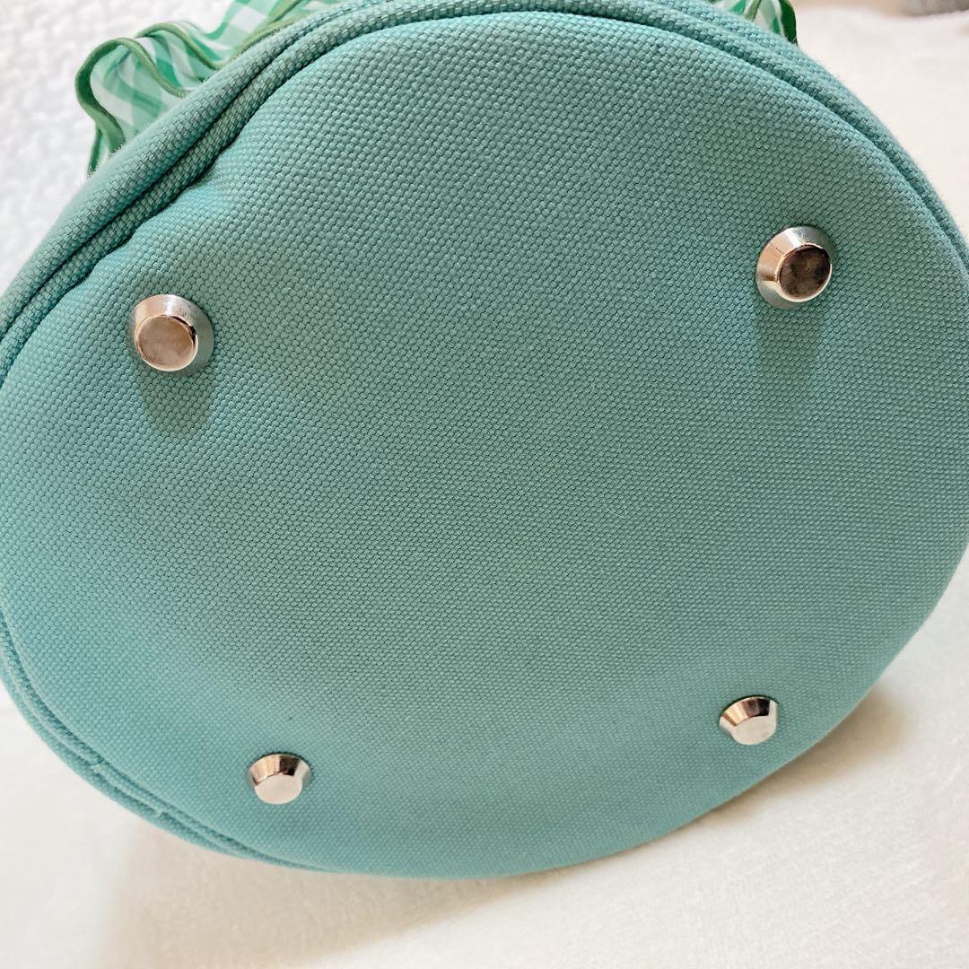【美品】再値下げ★セツコサジテール　ピクニック　ハンドバッグ　アップルグリーン