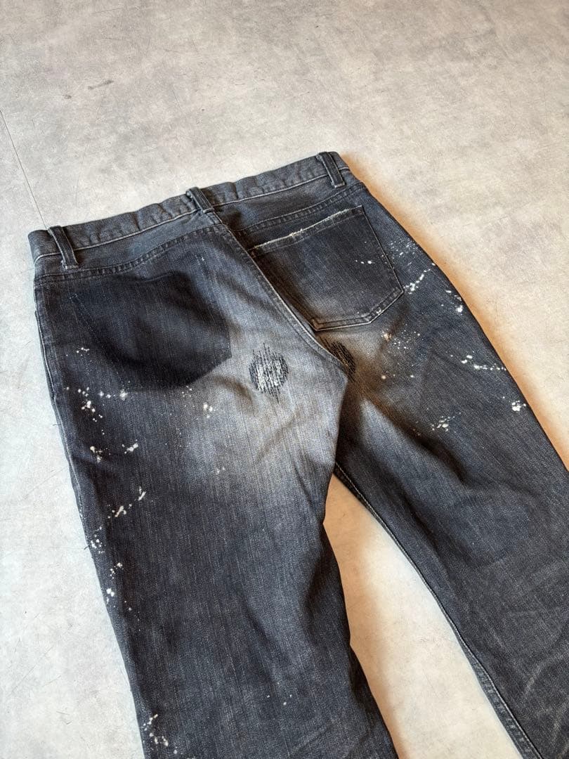 ナンバーナイン 01AW スタンダード期 名作 グランジデニム フレア キムタク