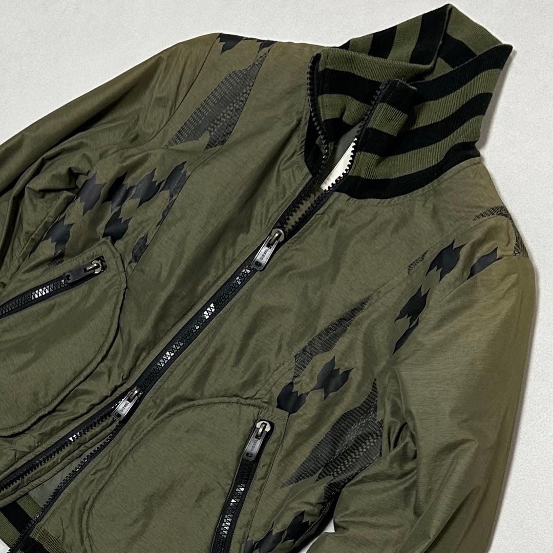 00s Diesel ダブルジップ ナイロン ボンバージャケット お兄系 テック