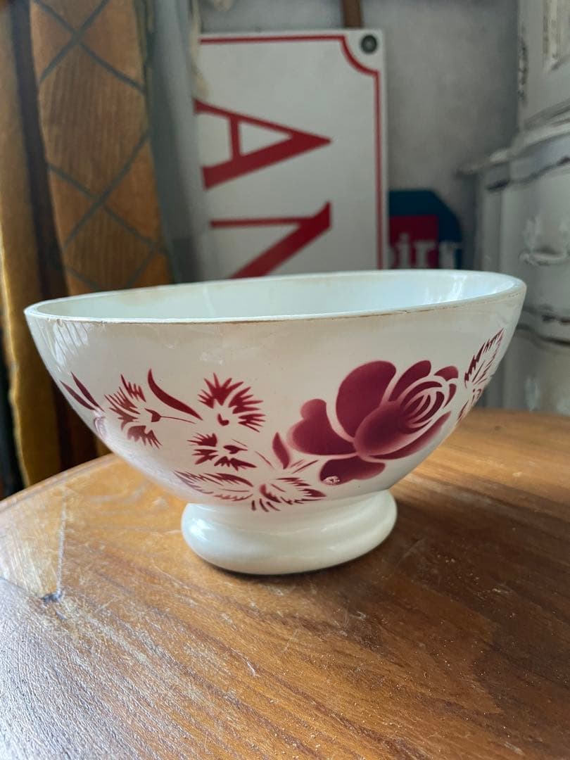 あーちゃんアンティーク　カフェオレボウル　ディゴワン　サルグミンヌ　薔薇