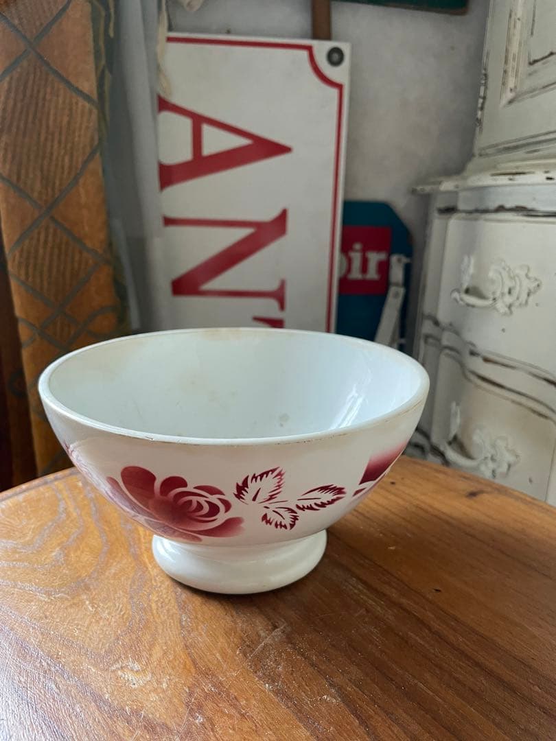 あーちゃんアンティーク　カフェオレボウル　ディゴワン　サルグミンヌ　薔薇