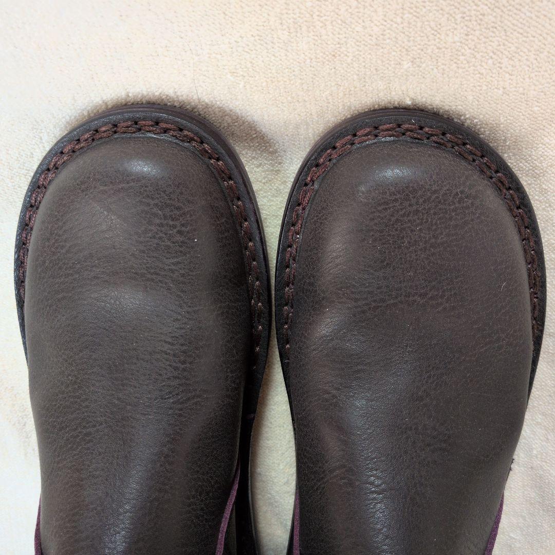 お値下げトリッペンダークグレーレザー ストラップブーツ