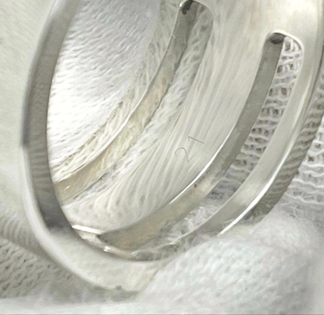 美品‼️GUCCI 指輪　ロゴワイドリング　20号