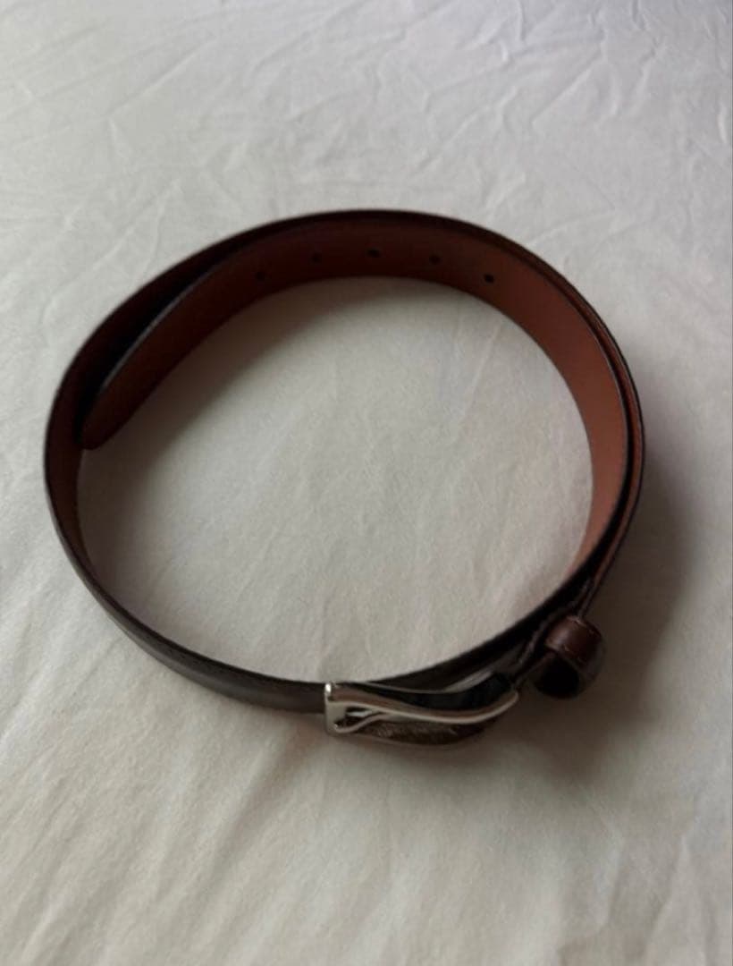 【Alden】オールデン USA製　カーフレザーベルト　34 85