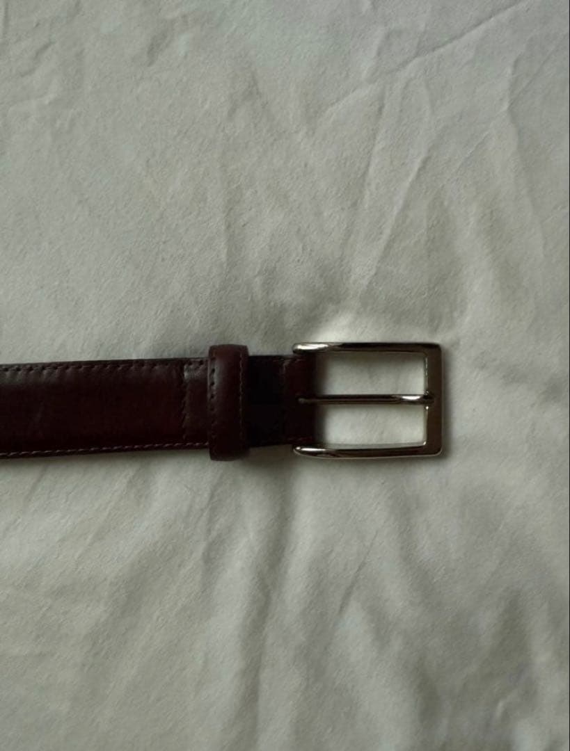 【Alden】オールデン USA製　カーフレザーベルト　34 85