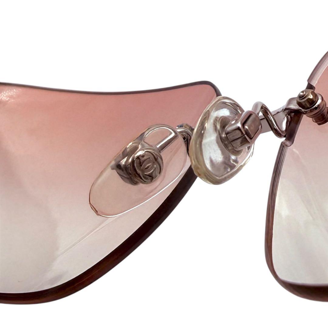 【美品】CHANEL シャネル　リムレス　スクエア　サングラス　ココマーク